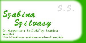 szabina szilvasy business card